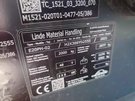 Carrelli elettrici 4 ruote 2021  Linde E20PH/386-02 (12)