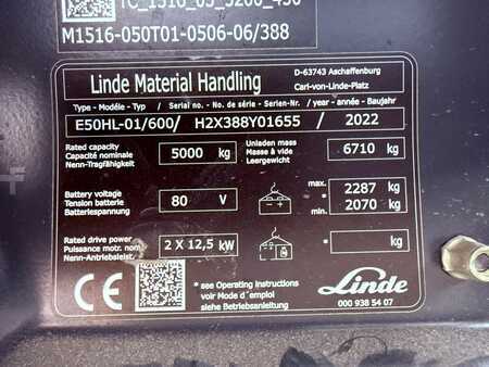 4-wiel elektrische heftrucks 2022  Linde E50/600HL/388 (5)