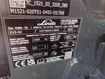Carrelli elettrici 3 ruote 2023  Linde E15/386-02 (14)