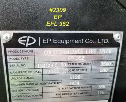 Elektro čtyřkolový VZV 2022  EP Equipment EFL352 LI-ION (8) 