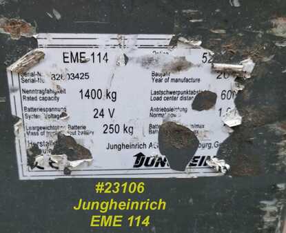 Wózki niskiego podnoszenia 2011  Jungheinrich EME114 - NEUWERTIGE Batterien 08/2022 (6)