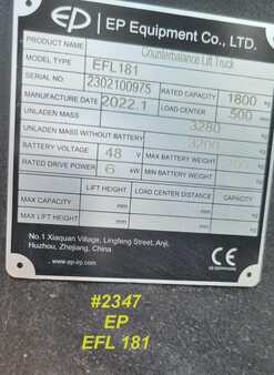 Elektro čtyřkolový VZV 2022  EP Equipment EFL 181 (10) 