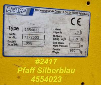 Ruční vysokozdvižný vozík 1998  Pfaff Silberblau 4554023 (3)