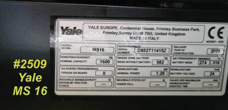 Ruční vysokozdvižný vozík 2025  Yale MS 16 (4)