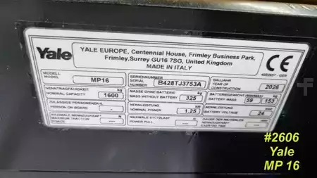 Nízkozdvižný vozík 2026  Yale MP 16 (5)