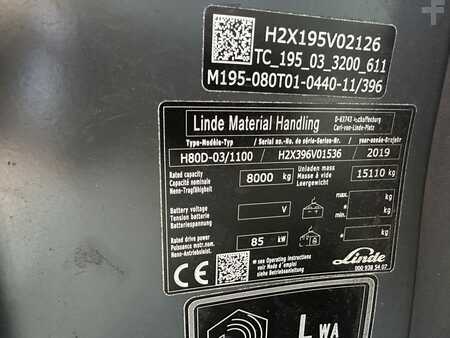 Diesel Forklifts 2019  Linde H80D-03/1100 (9)