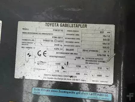 Elektro 3 Rad 2014  Toyota 7FBEST15 (8)