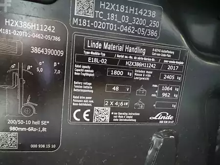 El truck - 3 hjulet 2017  Linde E18L-02 (7)