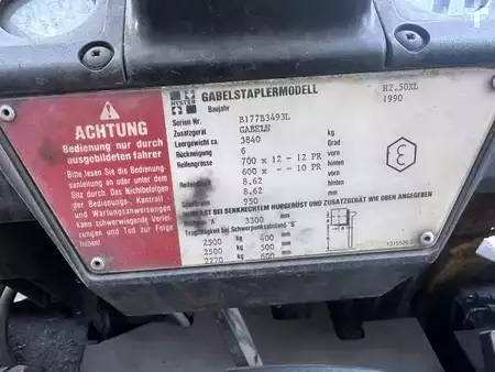 Wózki widłowe diesel 1990  Hyster H2.50XL (7)