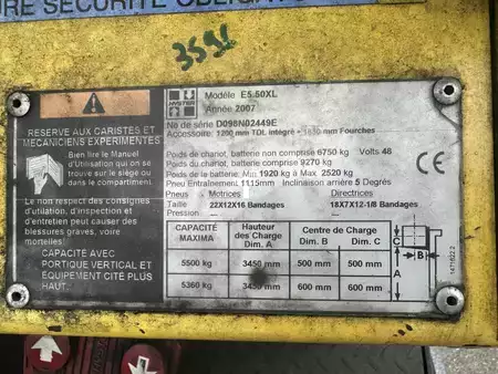 4-wiel elektrische heftrucks 2007  Hyster E5.50XL (7)