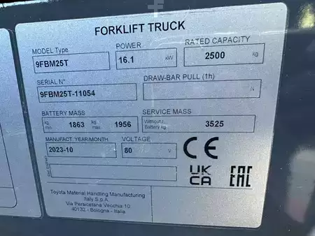 Elektromos 4 kerekű 2023  Toyota 9FBM25T (7)