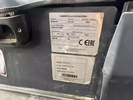 Eléctrica de 3 ruedas 2022  Toyota 8FBE15T  Baujahr 2022 / Stunden 4339 HH 4,7M (9)