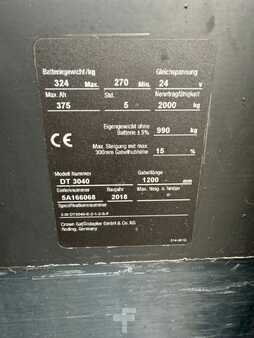 Apilador eléctrico 2018  Crown DT 3040 Baujahr 2018/  Stunden 5190 Akku 2022 (5)