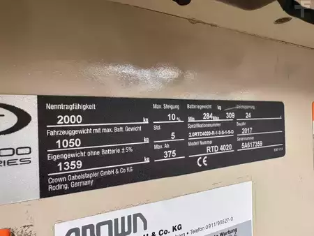 Pinontavaunu 2017  Crown RTS 4020 Baujahr 2017/  HH 2,21M / Stunden 42/ Akku 2021 (6)