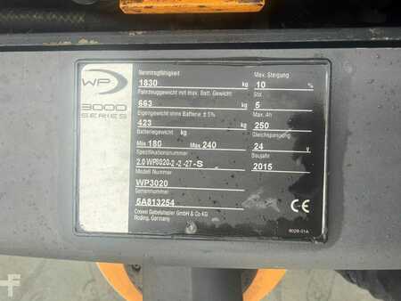 Transpaleta eléctrica 2015  Crown WP 3020 Baujahr 2015/Std. 1955 Gabellänge 2000 (5)