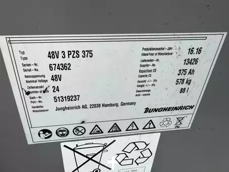 Schubmaststapler 1998  Jungheinrich ETV 10 Baujahr 1998 / Stunden 13582 Akku 2016 (6)