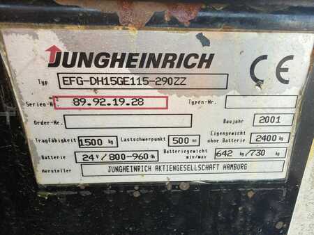 Elektro 3 Rad 2001  Jungheinrich EFG 15 Baujahr 2001 Akku 2019  Antriebsschaden (7)
