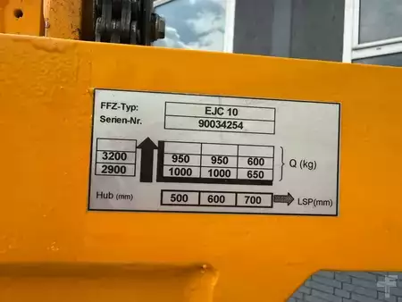 Hochhubwagen 2001  Jungheinrich EJC 10 Baujahr 2001 HH 3200 / Akku 2019 (4)