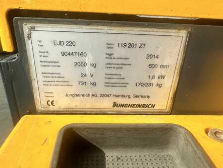Ruční vysokozdvižný vozík 2014  Jungheinrich EJD 220 Baujahr 2014 / Stunden 6918 / Akku 2021 (4)