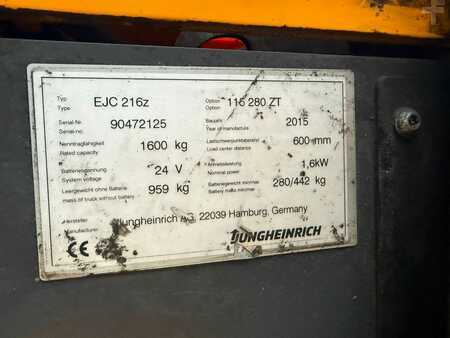 Pinontavaunu 2015  Jungheinrich EJC 216z Baujahr 2015 Akku 2015 Initialhub Freihub (7)