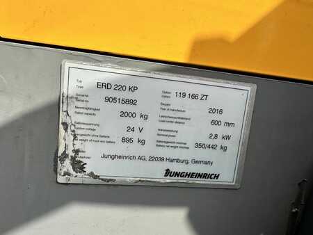 Magasemelésű béka 2016  Jungheinrich ERD 220 Baujahr 2016 HH 1,66M Stunden 2780/ Initialhub (4) 