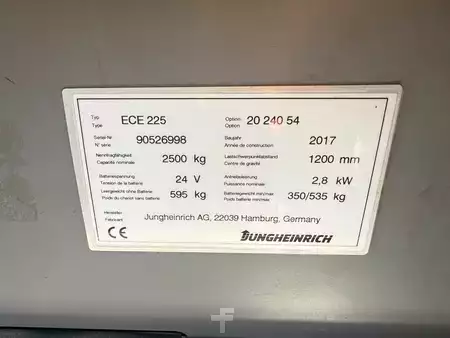 Horizontal-Kommissionierer 2017  Jungheinrich ECE 225 Baujahr 2017 Stunden 1346  Akku 2017 (8)