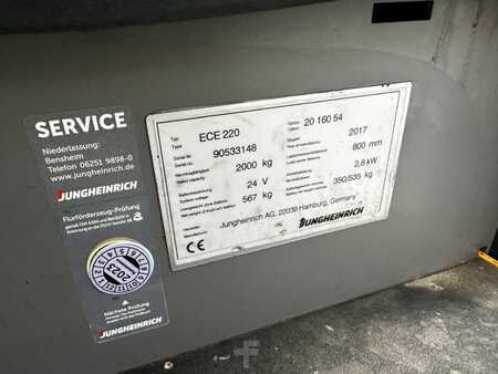Horizontal-Kommissionierer 2017 Jungheinrich ECE 225 Baujahr 2017/ Stunden 5277/ Forks 1,6M (4)