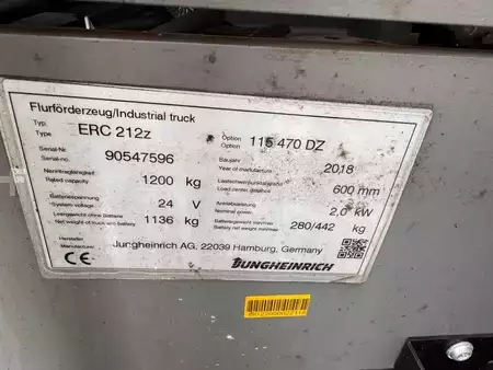 Stapelaars 2018  Jungheinrich ERC 212z Lithium Baujahr 2018 HH 4,7M / Triplex/Initialhub (5)
