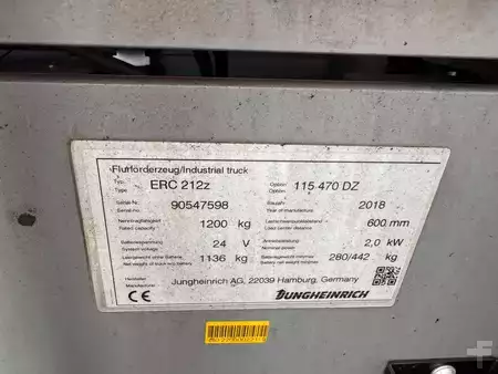 Stapelaars 2018  Jungheinrich ERC 212z Lithium Baujahr 2018 HH 4,7M / Triplex/Initialhub (5)