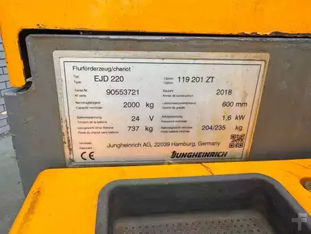 Apilador eléctrico 2018  Jungheinrich EJD 220 Baujahr 2018 Stunden 4309 HH 2,1M (4)