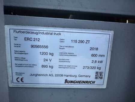 Ruční vysokozdvižný vozík 2018  Jungheinrich ERC 212 Baujahr 2018  Stunden 6625 HH 2900  (6)
