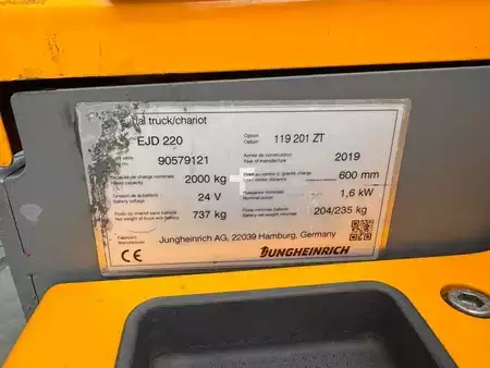 Apilador eléctrico 2019  Jungheinrich EJD 220 Baujahr 2019 Stunden 3850 HH 2,1M (4)