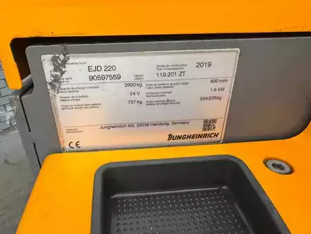 Apilador eléctrico 2019  Jungheinrich EJD 220 Baujahr 2019 /HH 2,1M/  Akku 2019 (4)