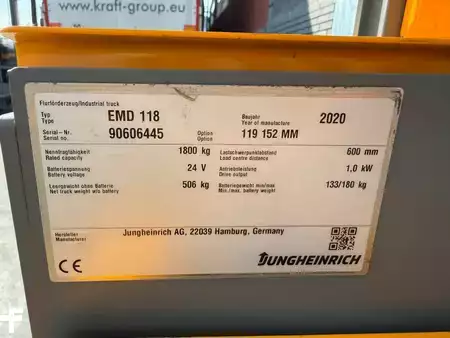 Stapelaars 2020  Jungheinrich EMD 118 Baujahr 2020 Stunden 910 Akku 2026 (6)