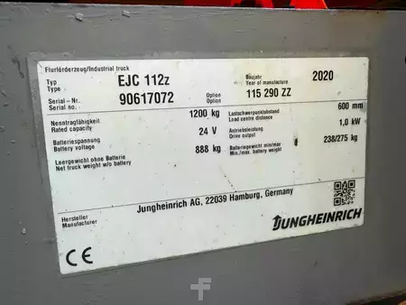 Stapelaars 2020  Jungheinrich EJC 112z Baujahr 2020 Hubhöhe 2900 Akku 2025 (6)