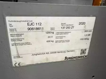 Hochhubwagen 2020  Jungheinrich EJC 110 Baujahr 2020 HH 2,5M / Akku 2020 (5)