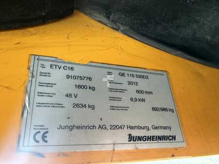 Reachtrucks 2012  Jungheinrich ETV C 16 Baujahr 2012/ / HH 5,3 M Akku 2012 / Stunden 7429 (6)