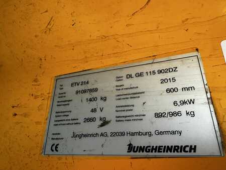 Schubmaststapler 2015  Jungheinrich ETV 214 Baujahr 2015 / Stunden 13302/ HH 9020 (6)