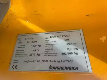 Schubmaststapler 2017  Jungheinrich ETV 214 Baujahr 2017/Akku 2023 Kamera Waage (7)