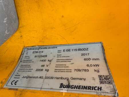 Tolóoszlopos targonca 2017  Jungheinrich ETM 214 Baujahr 2015 / HH 6500 Akku 2017 (7)