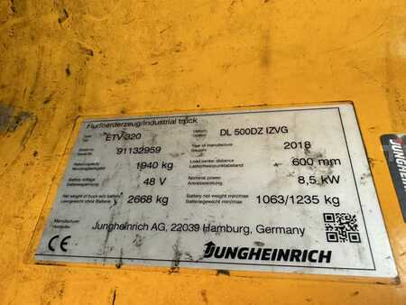 Retraky 2018  Jungheinrich ETV 320 Baujahr 2018 / HH 5,0M / Akku 2018 / IZVG (6) 