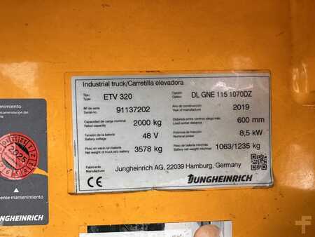 Reach Trucks 2019  Jungheinrich ETV 320 Baujahr 2019 / HH 10,70M / Akku 2019 / (6)