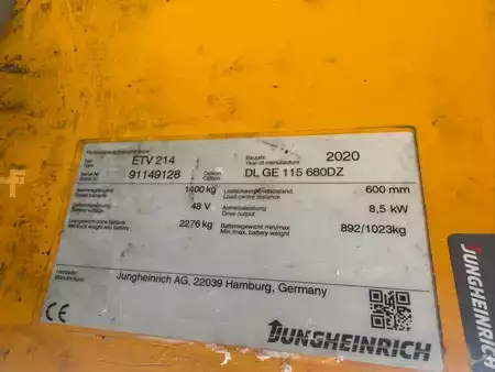 Retraky 2020  Jungheinrich ETV 214 Baujahr 2020 / Stunden 8757 HH 6800 (7)