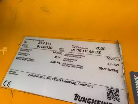 Schubmaststapler 2020  Jungheinrich ETV 214 Baujahr 2020 / Stunden 7868 HH 6800 (8)