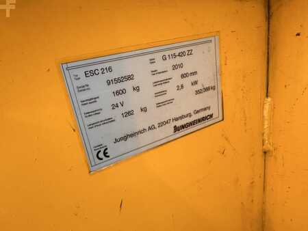Ruční vysokozdvižný vozík 2010  Jungheinrich ESC 216 Baujahr 2010/ HH 4,2M/ Std. 6286Akku 2018 (5)