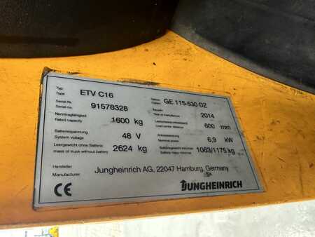 Carretilla retráctil 2014  Jungheinrich ETV C 16 Baujahr 2014/ / HH 5,3 M Akku 2019 / Stunden 9409 (6)