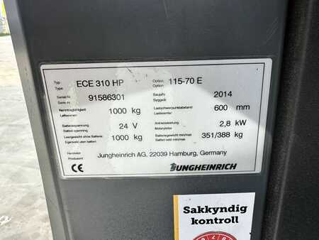 Wózek do komisjonowania poziomego 2014  Jungheinrich ECE 310 HP Baujahr 2014/ HH 0,7M Stunden 3574 (6)