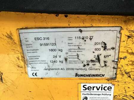 Apilador eléctrico 2015  Jungheinrich ESC 316 Baujahr 2015/ HH 3,1M/ Duplex Akku 2021 (7)