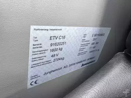 Reach Trucks 2017  Jungheinrich ETV C 16 Baujahr 2017 / / Akku 2024 / HH 5,9M/ TOP CONDITION (6)
