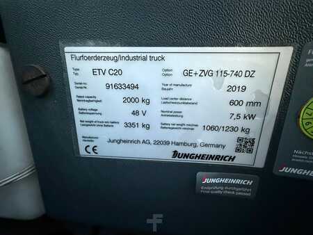 Retraky 2019  Jungheinrich ETV C 20 Baujahr 2019/ / Stunden 2820 ZVG Vollkabine (6)